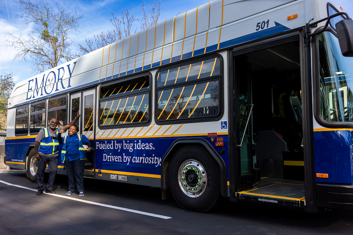 Emory electric shuttle bus
